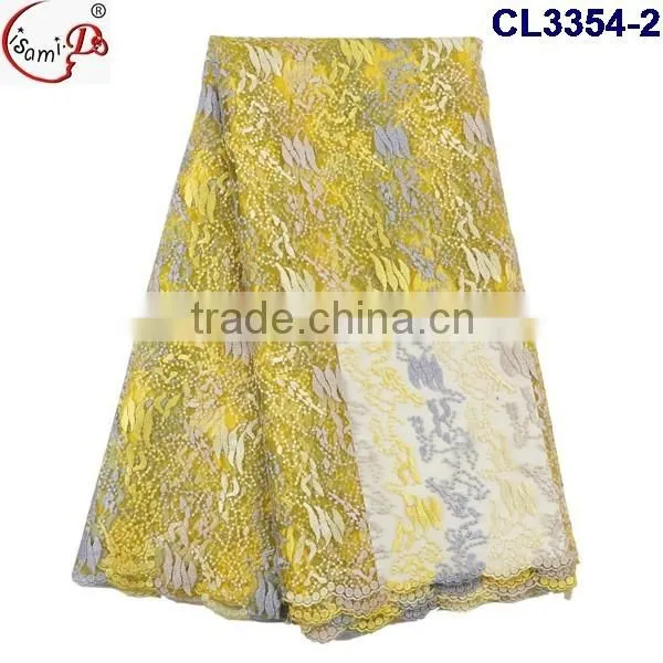 CL3354 Top quality french lace fabric 2016 embroidery tulle lace fabric,african french net lace