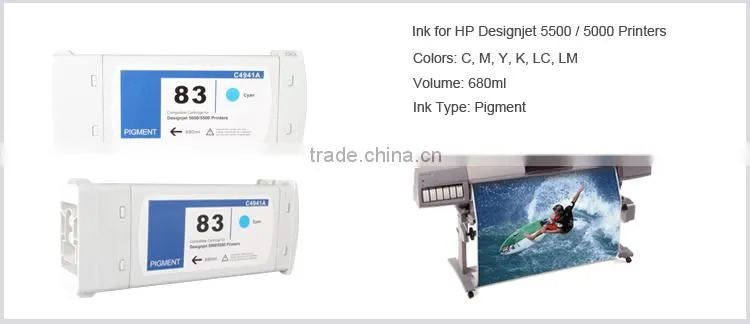 680ML Compatible Ink Tank For HP Designjet Printers