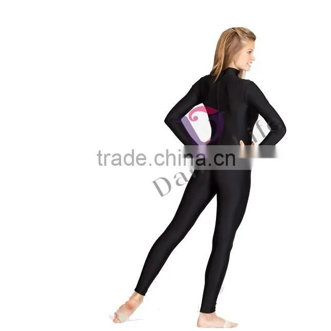 A2624 Ankle Length Spandex Unitard wholesale ballet sapndex unitards for high collar ballet dance unitards