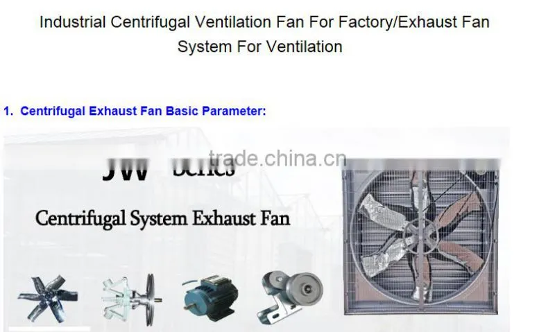 wall mounted negative pressure exhaust fan for poultry farm
