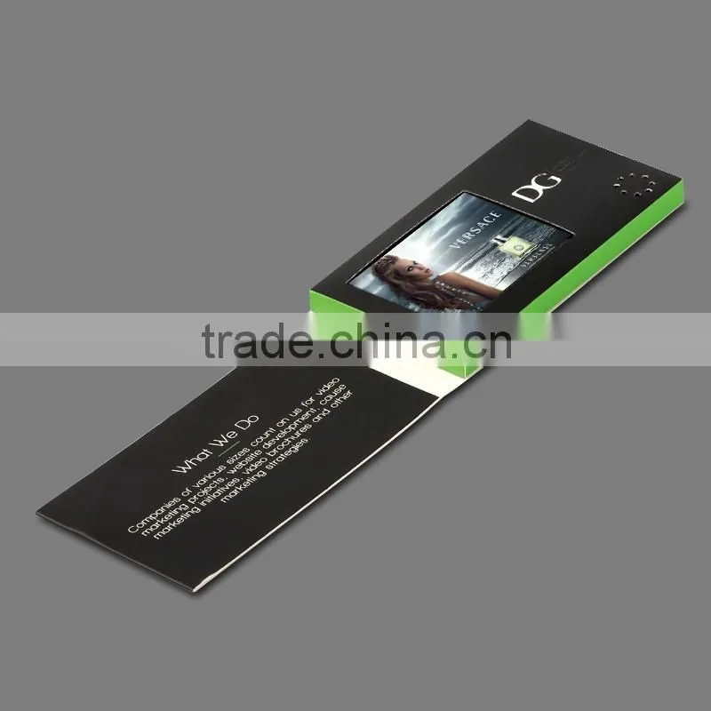 MP4,WMV,AVI,MPG,FLV,MOV,3GP Video format tft lcd video player brochure cards