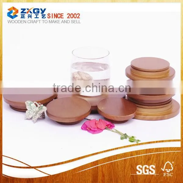 Glass jar candle holder candle jar with wood/bamboo lid cover