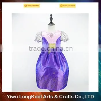 Latest fashion party dress for kids purple princess tutu dress