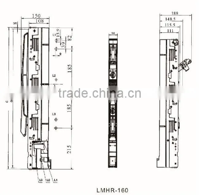 Fuse Disconnector Vertical type Fuse switch disconnector 3P