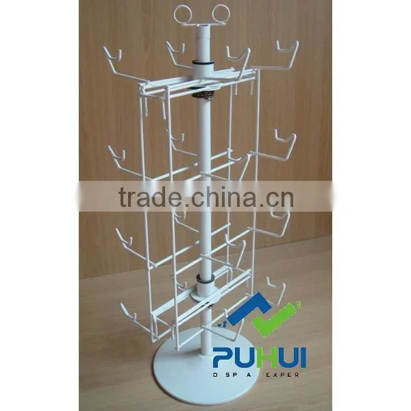 metal rotating counter mugs rack for promotion