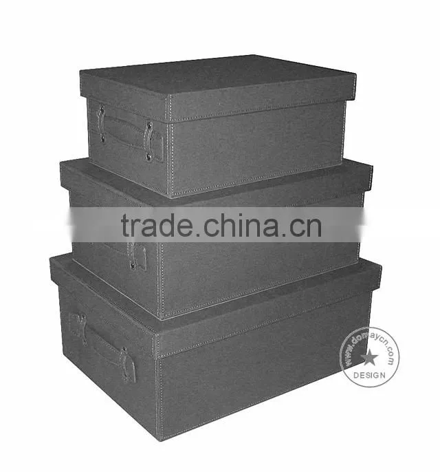 S/3 Canvas clothes storage box, underwear storage box