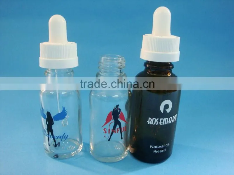 glass bottle with CRC dropper, glass essential oil bottle with child proof dropper