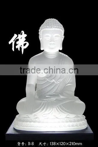 Factory Wholesale Crystal/ Western Transparent Jade Buddha Statue