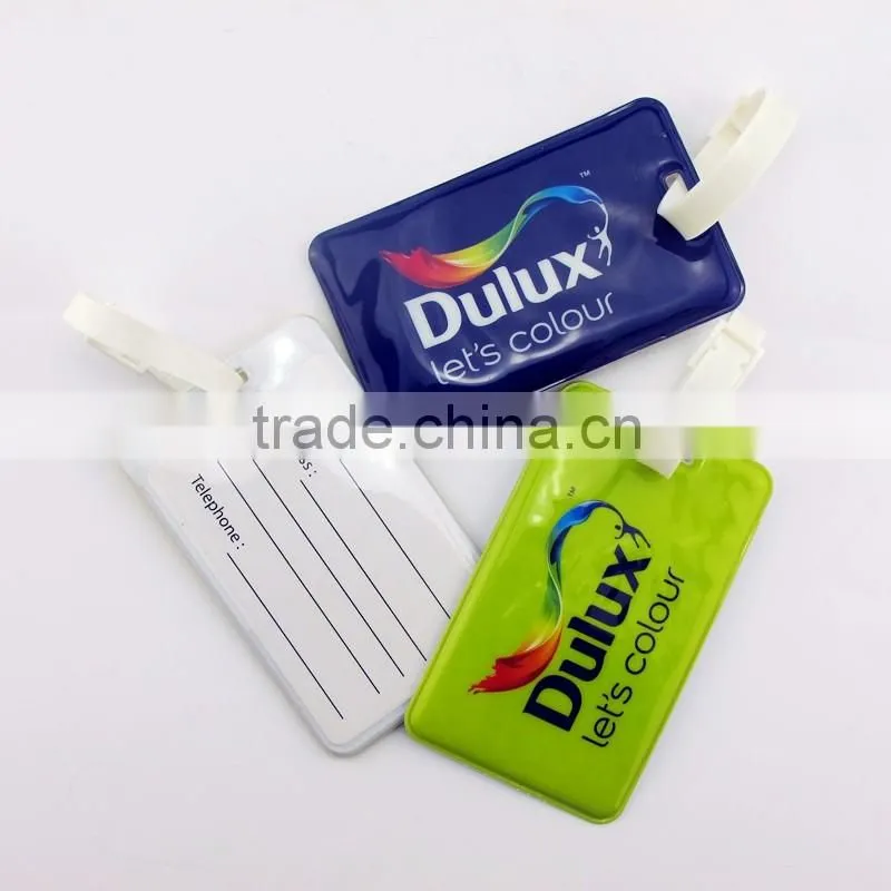 Custom luggage tag soft pvc luggage tag wholesale