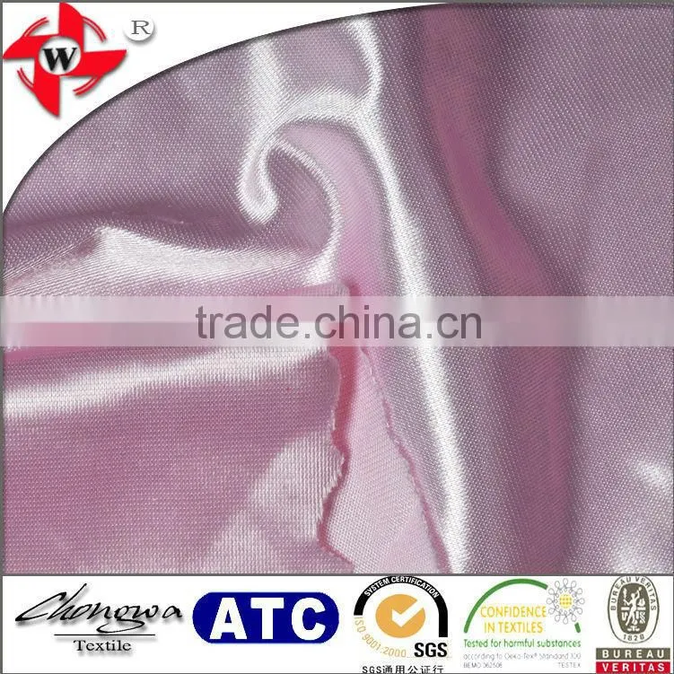 Glamorous Bright Polyester Satin Fabric for Dress and Furnishing