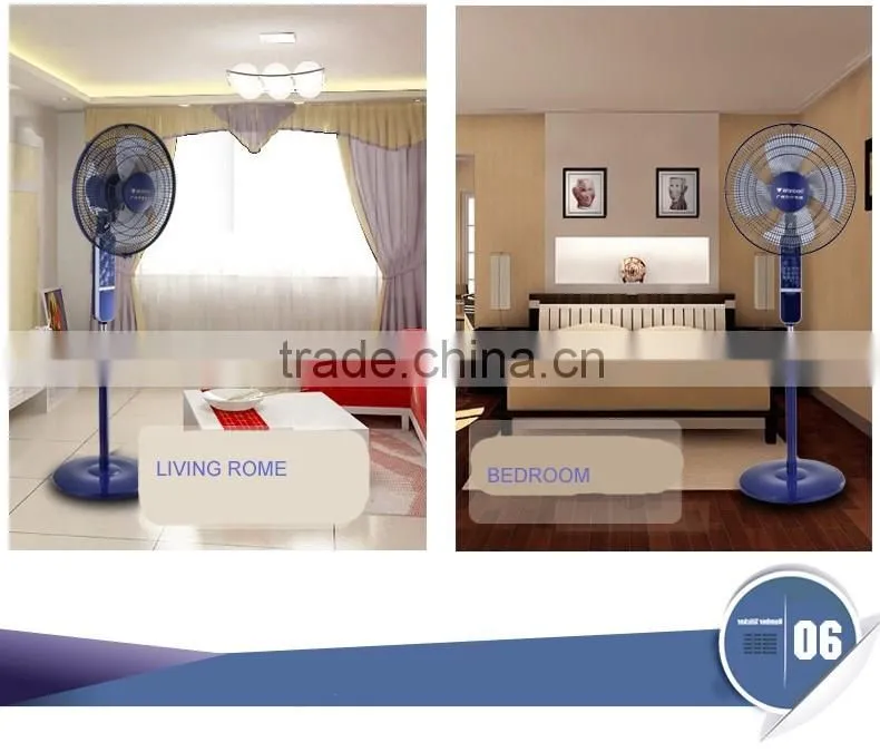 ABS 16 inch stand fan with remote control LED light