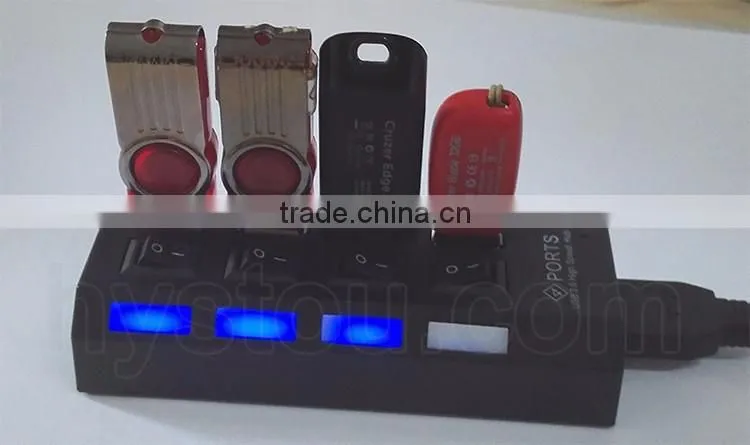 Wholesale High Speed Mini 4 Ports USB 3.0 Hub USB Port For Laptop PC Computer Laptop Peripherals Accessories Free Drop Shipping