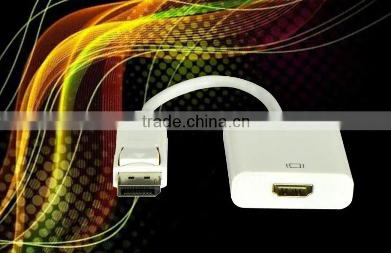 white display port to HDMI adapter DP to HDMI cable