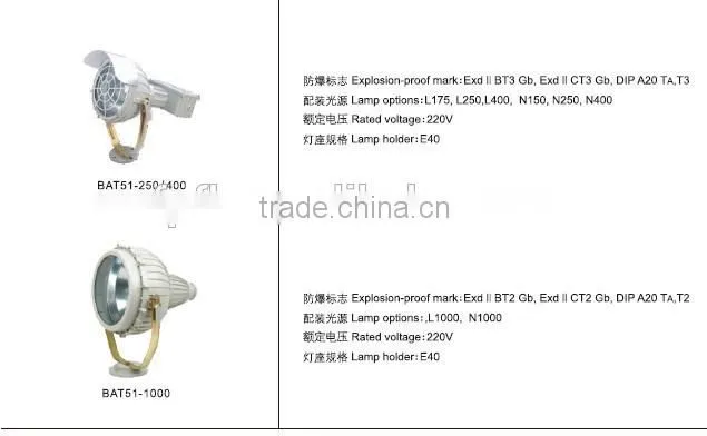 BAT51 explosion proof spotlight