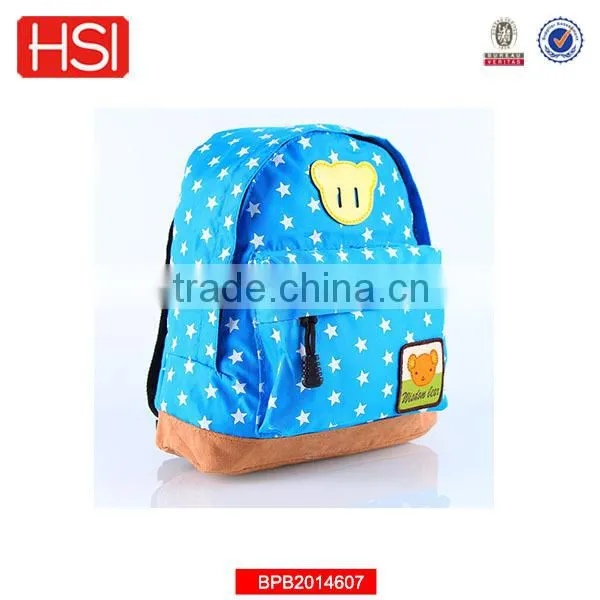 cute design polyester printed cartoon bear kids school backpack