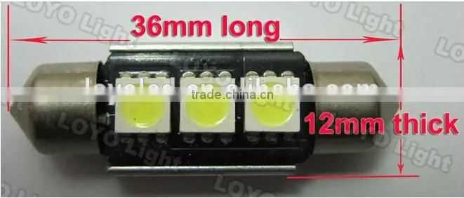 36mm auto led light 3smd canbus festoon led light