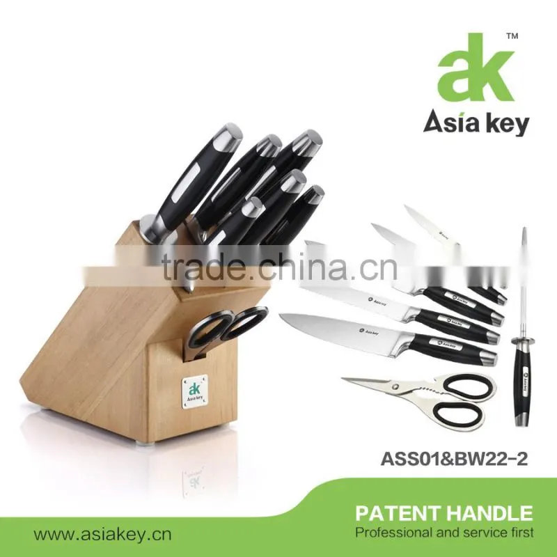 Diswasher safe 8-Piece Stainless Steel Knife Set with wood block