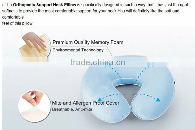 Factory Price Crazing Selling High Quality Guaranteed Popular U Shape Travel Memory Foam Neck Pillow