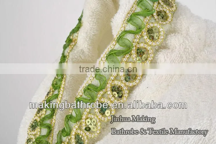 top hotel cheap white and simple breathable cool towel material bathrobe