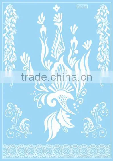 martial arts fans black Water transfer temporary bridal lace white sexy durable tattoo sticker