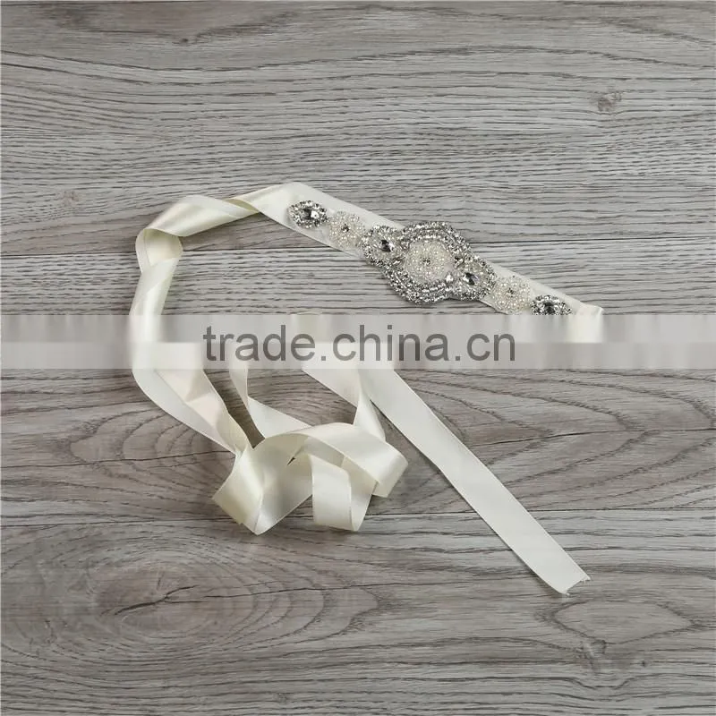 Hot Sale European Designs Lace Beads Baby Girl Headbands Lovely Girl Headwear Elastic Knot Headbands