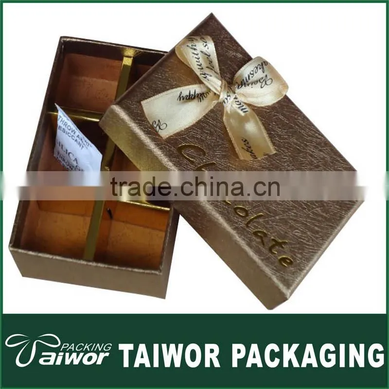 Custom logo high quality paper chocolate box with paper tray