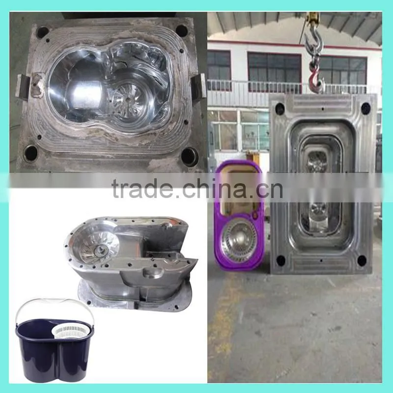 Plastic mop bucket injection mould making with low cost
