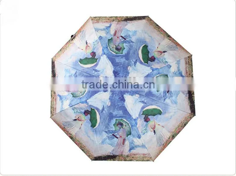 famous oil painting Hot Sale Promotion Folding Umbrella
