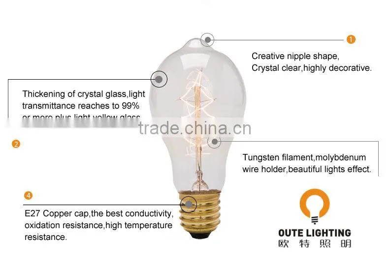 Bayone B22/ screw E27 E26 for 40W vintage carbon filament lamps