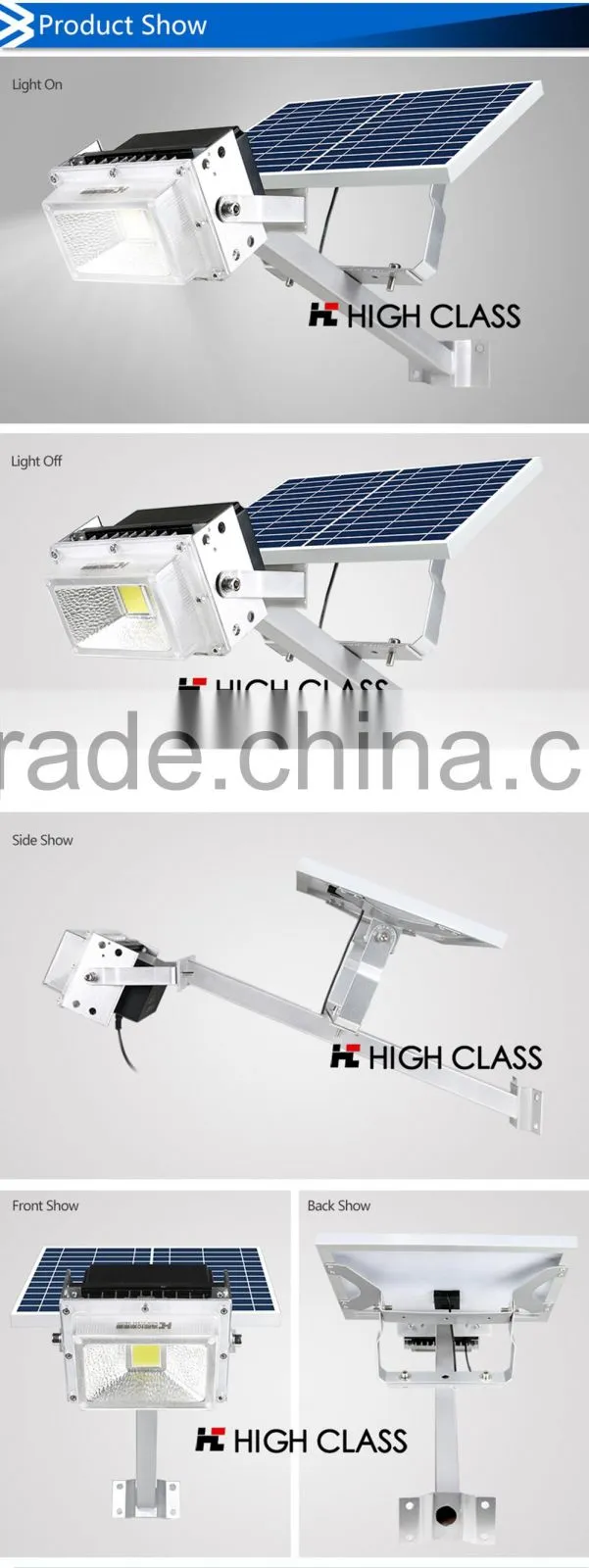 Outdoor Waterproof IP65 10W 15W Time Mcirowave Sensor Control LED Solar Street Lamp