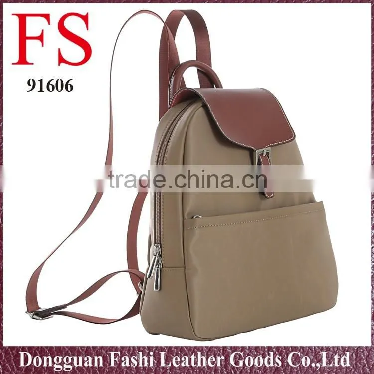 hot selling unisex soft kakhi vintage nylon backpacks