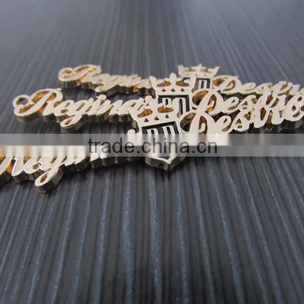 Designed Golden Crown Fashion Metal Plate