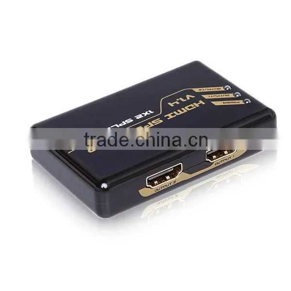 High quality hdmi splitter V1.4 1 in 2 out support 3D