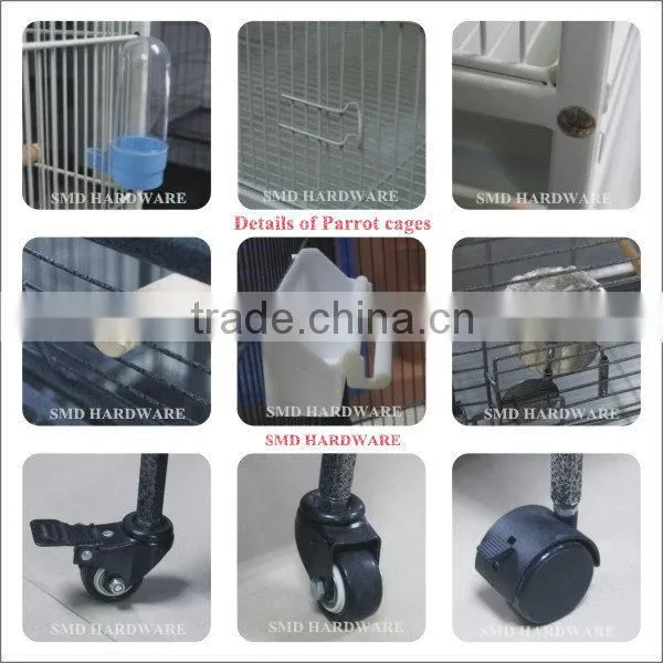 Wrought iron antique square flight bird cage