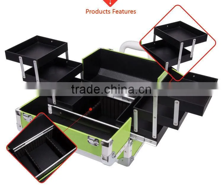 Fashion Professional Portable Aluminum Makeup Salon Cosmetic Case with Custom Logo