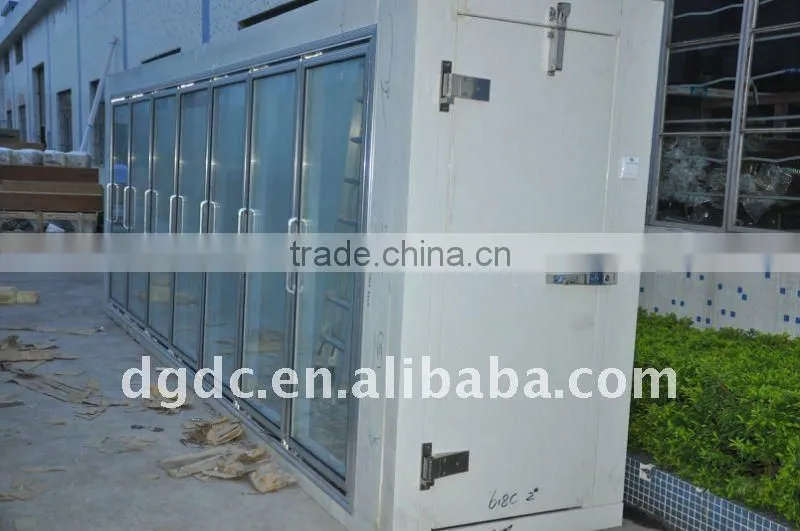 Supermarket display cooler room(7-door with LED light)