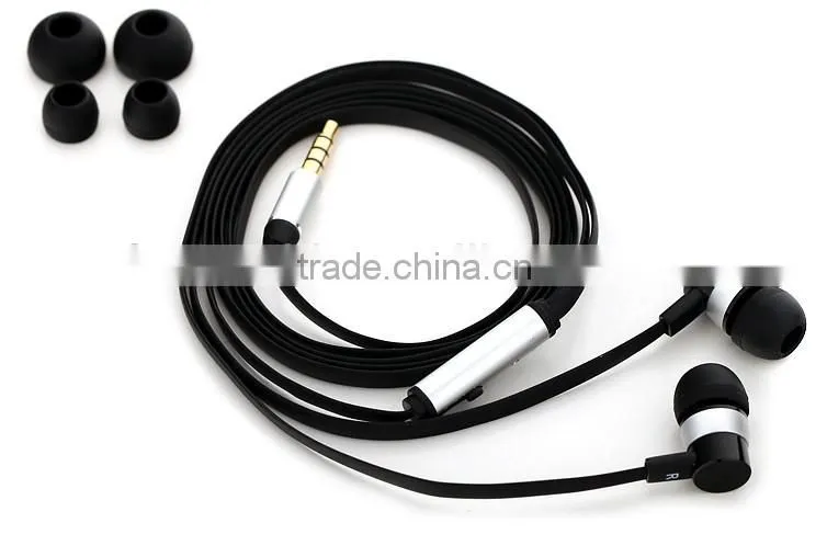 China OEM promotional metal earphone with mic