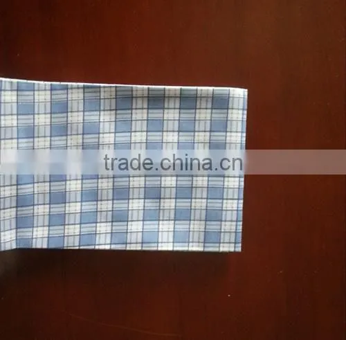 100% polyester grid dyed poplin fabric