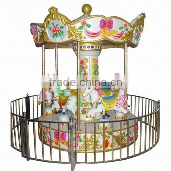 Alibaba China New Products Children Games Cheap Kids Mini Carousel Used Double-deck Musical Carousel for Sale