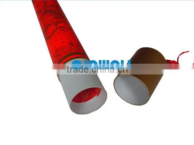 Red/ colorfulr printing( hot stamping) cosmetic paper tube rigid cardboard