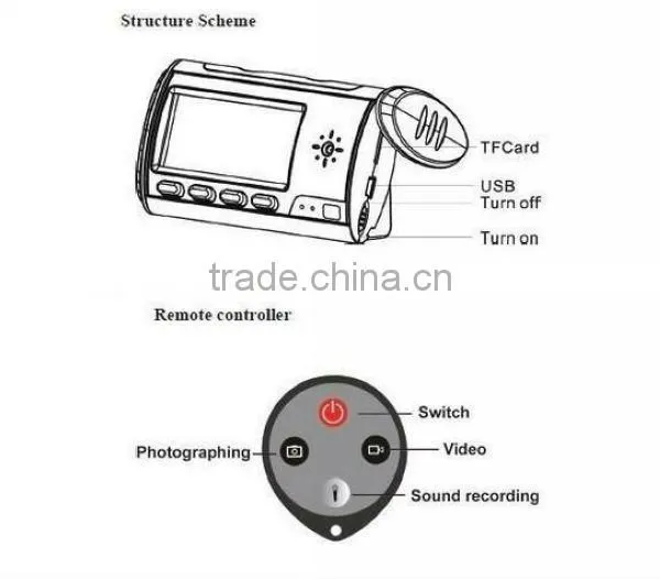 720P Alarm Clock Camera with Remote Control
