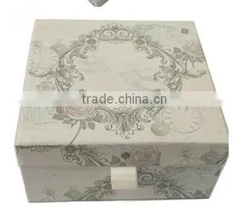 Square cosmetic box with a mirror