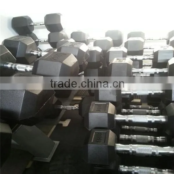 Professional high quality rubber hex Dumbbell