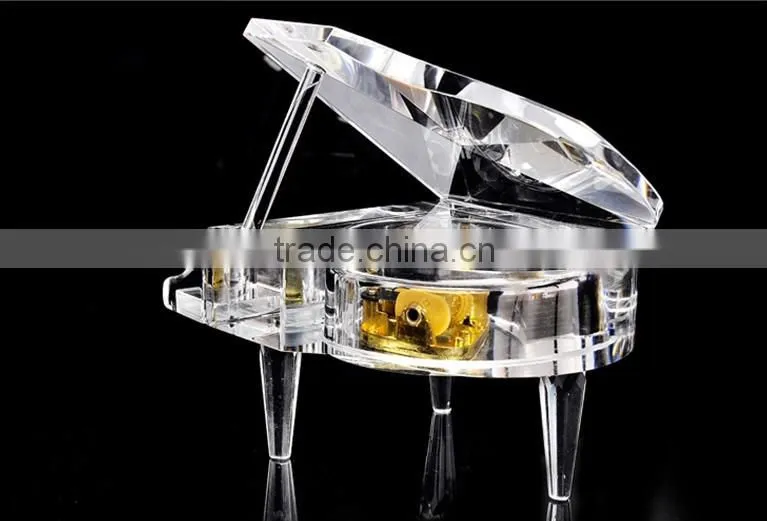 Beautiful Crystal Piano, AAA high quality crystal crafts