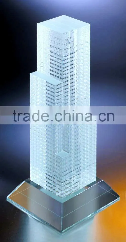 2016 Wholesale crystal building model in modern design