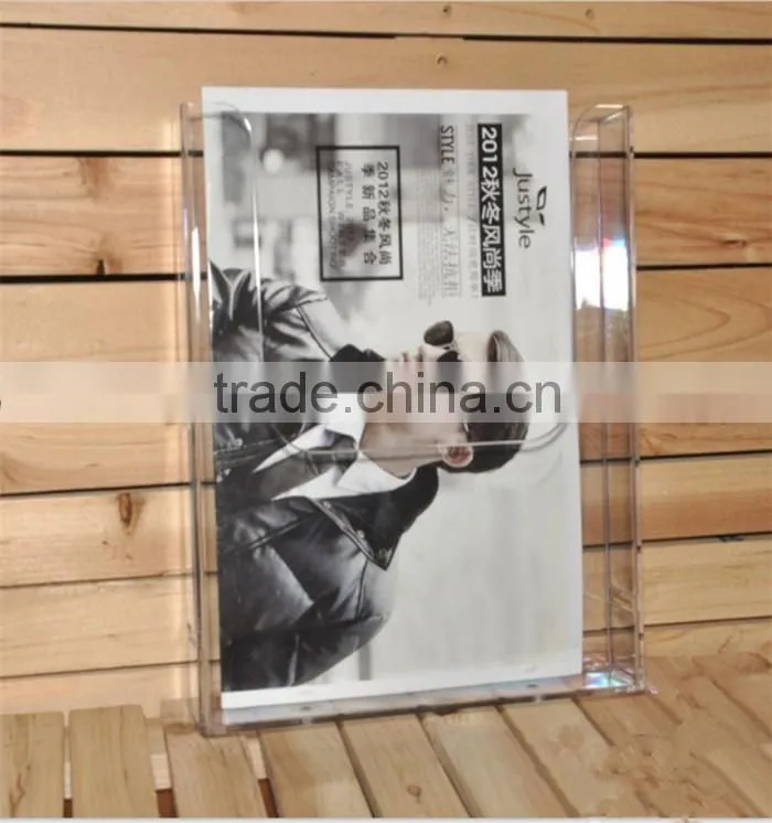 Wall mounted clear acrylic brochure holder iterature brochure holder