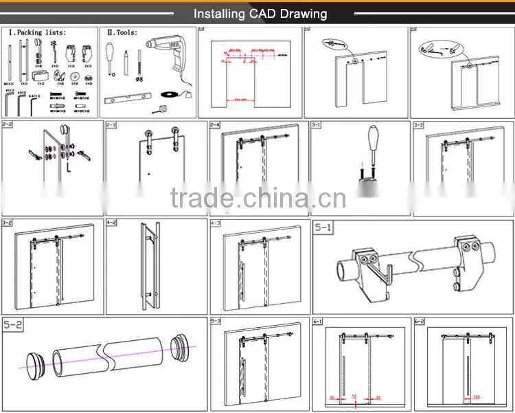 Guangdong Foshan sightseeing glass Hardware Engineering Guide For Roller Sliding Door