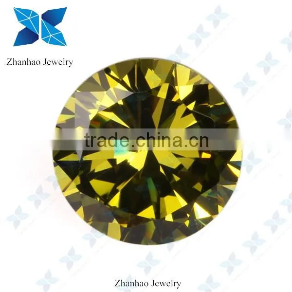Round raw wholesale CZ loose peridot rough cubic zirconia
