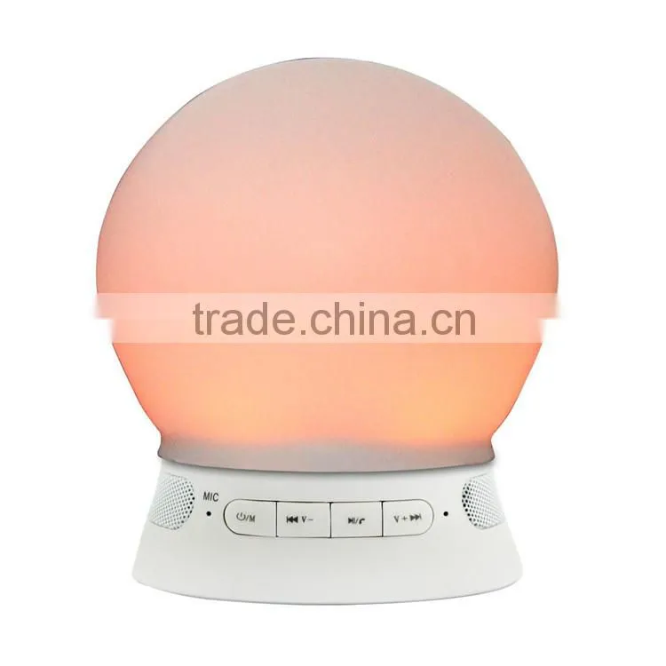 Hot sales!Factory supply, hot selling Colorful light Fashional smart lamp touch sensor bluetooth speaker