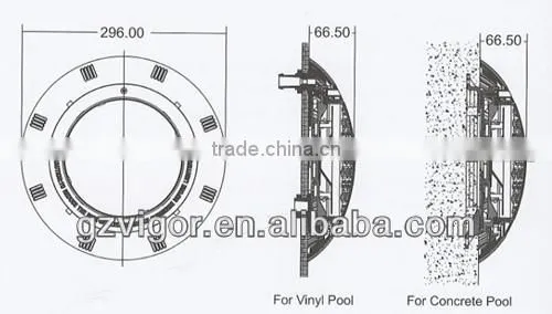 plastic swimming pool led light